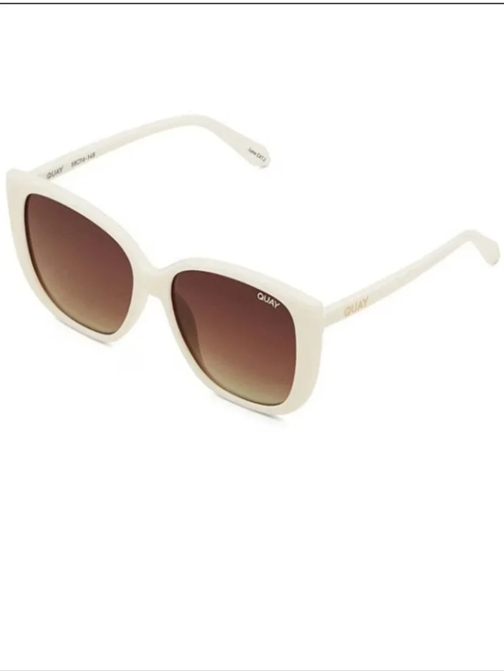 Quay Ever After Oversized White Sunglasses